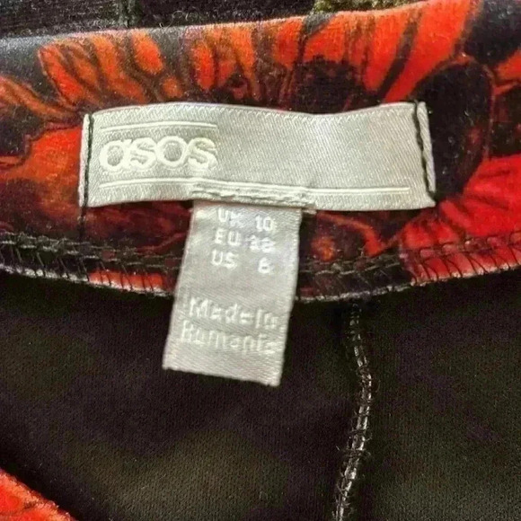 ASOS Dress Women’s Size 6 Floral Off Shoulder Mini - Picture 7 of 8